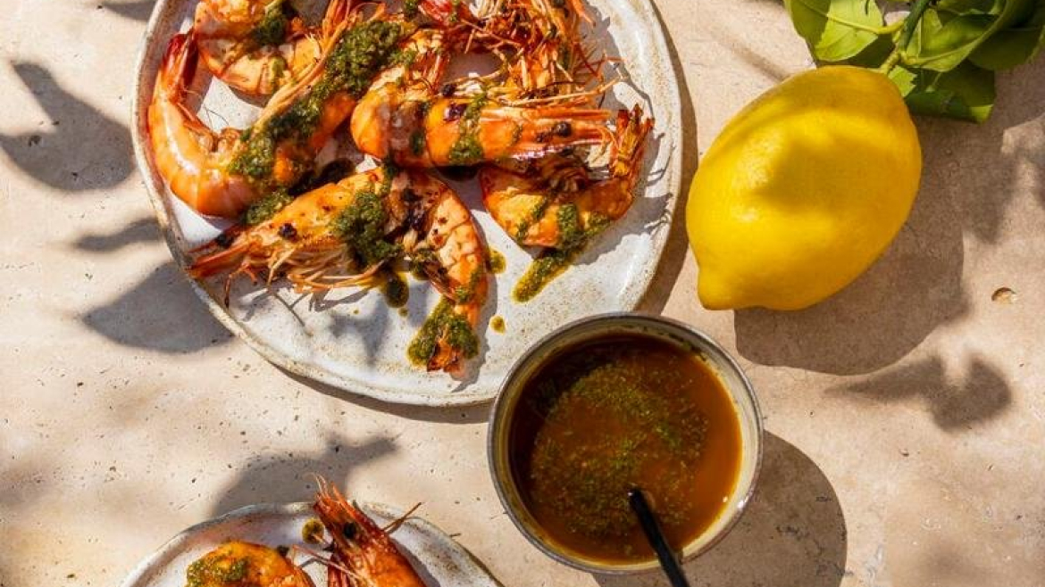 Gambas na plancha s omáčkou chermoula.jpg