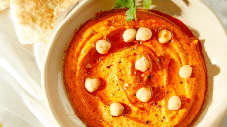 Dip z hummusu a pečené červené papriky - recept pro varný mixér Tefal Perfectmix Cook
