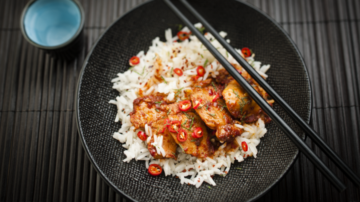 Thajské kuře s rýží - recept v chytrém multifunkčním hrnci Tefal Cook4me+ CY851
