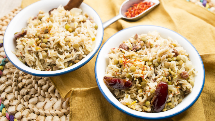 Indická rýže basmati s čočkou a šafránem - recept v chytrém multifunkčním hrnci Tefal Cook4me+