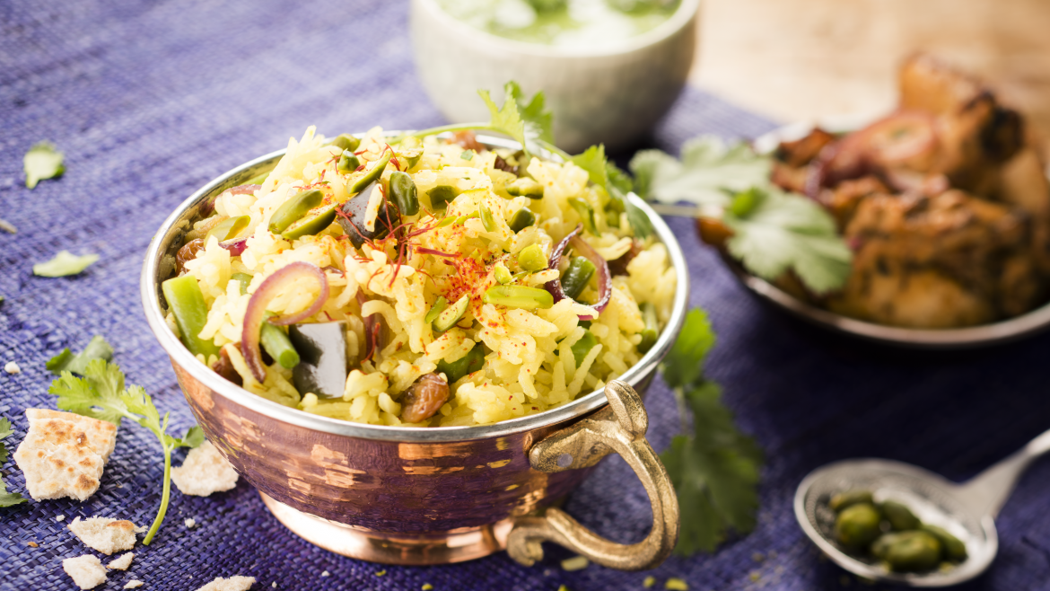 Indická rýže Biryani - recept v chytrém multifunkčním hrnci Tefal Cook4me+