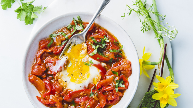 Shakshuka s vejci - recept v chytrém multifunkčním hrnci Tefal Cook4me+