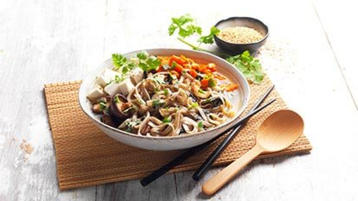 Polévka miso, soba nudle a tofu - recept pro varný kuchyňský robot Tefal Click and Cook