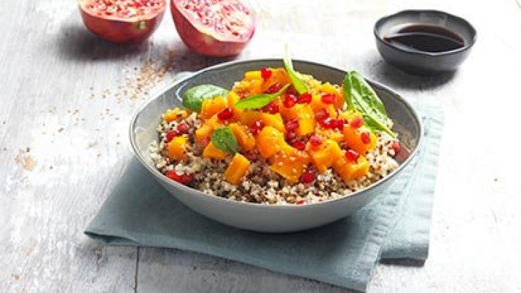 Quinoa, dýně a granátové jablko - recept pro varný kuchyňský robot Tefal Click and Cook