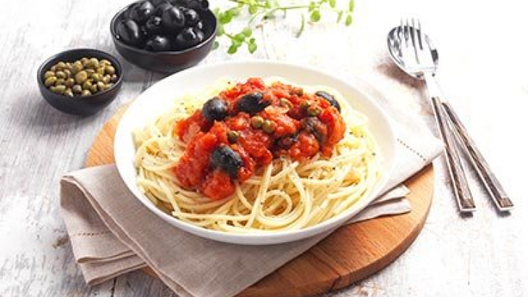 Špagety alla puttanesca - recept pro varný kuchyňský robot Tefal Click and Cook