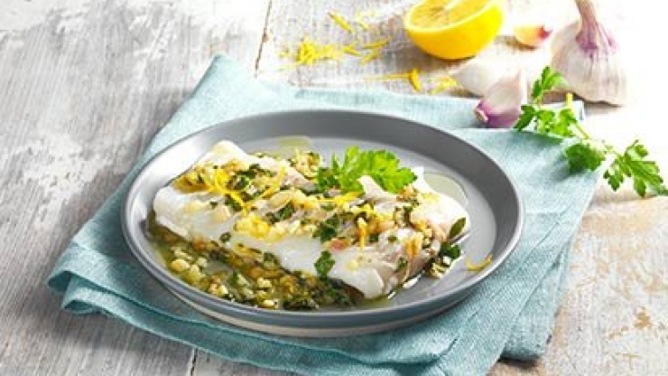 Rybí filé s česnekem a citronem - recept pro varný kuchyňský robot Tefal Click and Cook