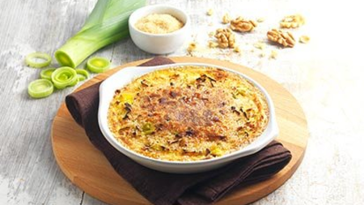 Crème brulée s pórkem a ořechy - recept pro varný kuchyňský robot Tefal Click and Cook